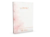 Bible S21 Confort, Souple en toile, fleurs roses, tranches or rose