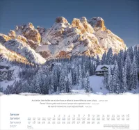 Calendrier Montagnes trilingue: allemand, français, anglais - Mural