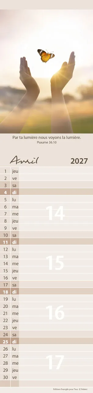 Pour tous (Paysages) - Calendrier cartes postales, vertical