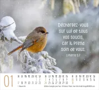Art de vivre - Mini calendrier de table