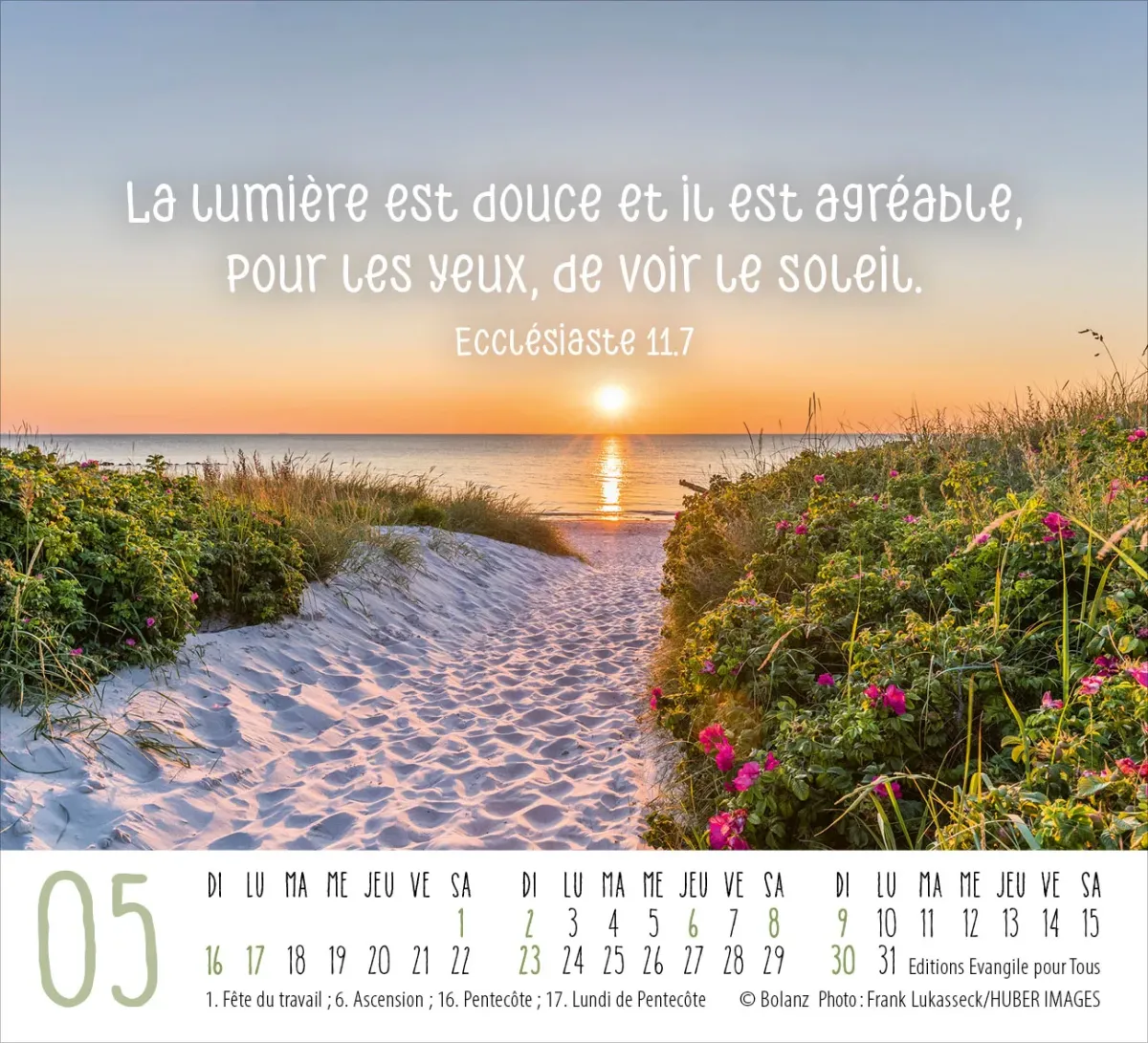 Art de vivre - Mini calendrier de table