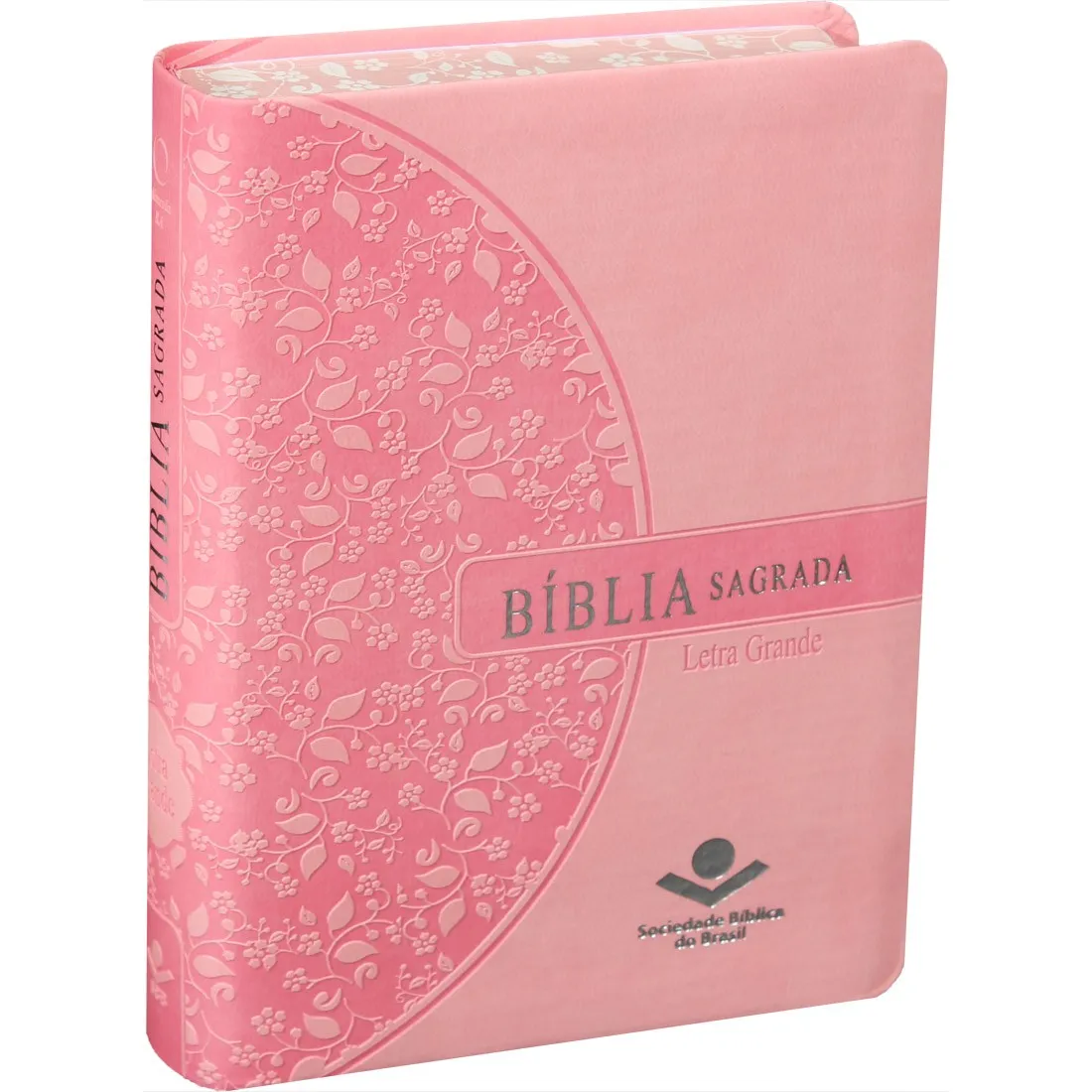 Portugais, Bible, Almeida Revista et Actualizada, compacte, similicuir rose clair, caractères...