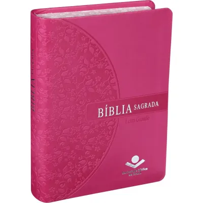 Portugais, Bible, Almeida Revista et Actualizada, compacte, similicuir rose foncé, caractères...