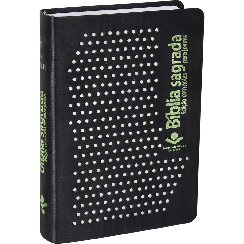 Portugais, Bible, Nova Tradução na Linguagem de Hoje, similicuir noir, motifs phosphorescents -...