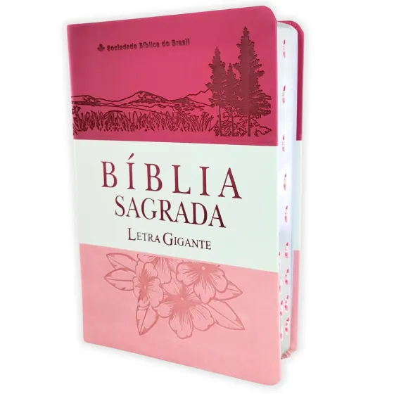 Portugais, Bible, Almeida Revista et Actualizada, gros caractères, rose, trio rose, avec onglets...