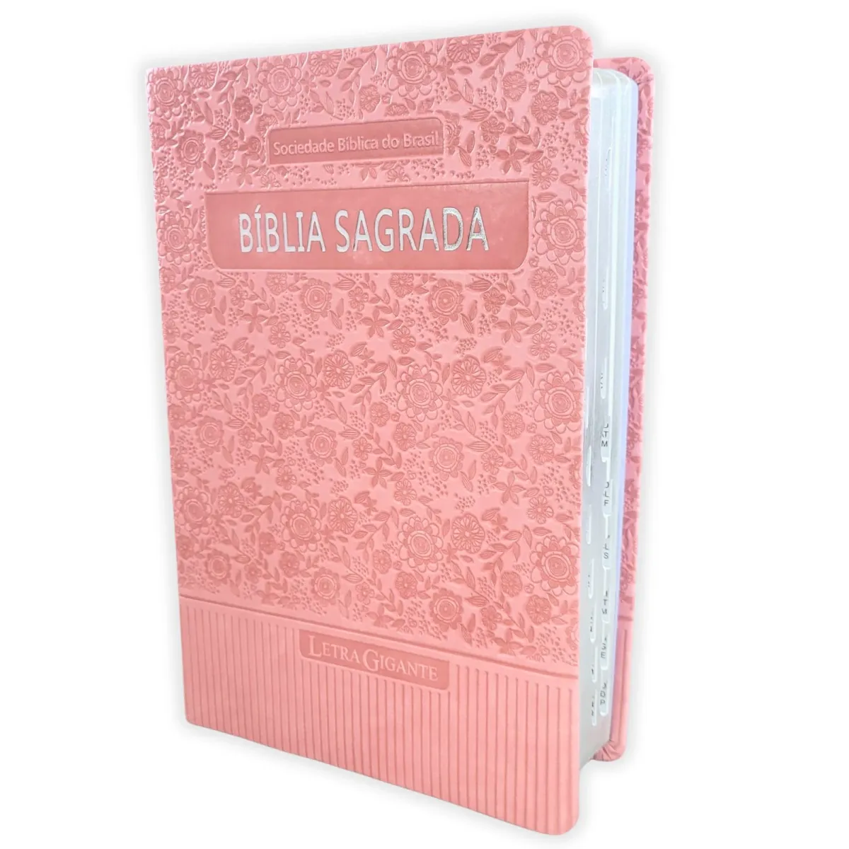 Portugais, Bible, Almeida Revista e Atualizada, très gros caractères, similicuir rose - Bíblia...