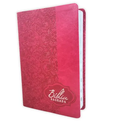 Portugais, Bible, Almeida Revista et Actualizada, très gros caractères, similicuir magenta -...