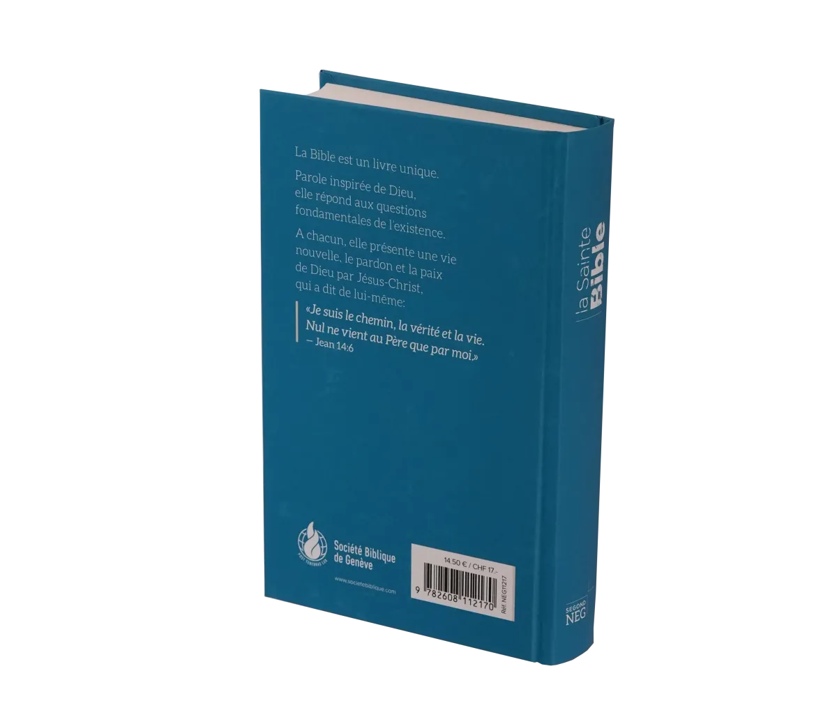 Bible Segond NEG compacte - couverture rigide imprimée bleue pacifique