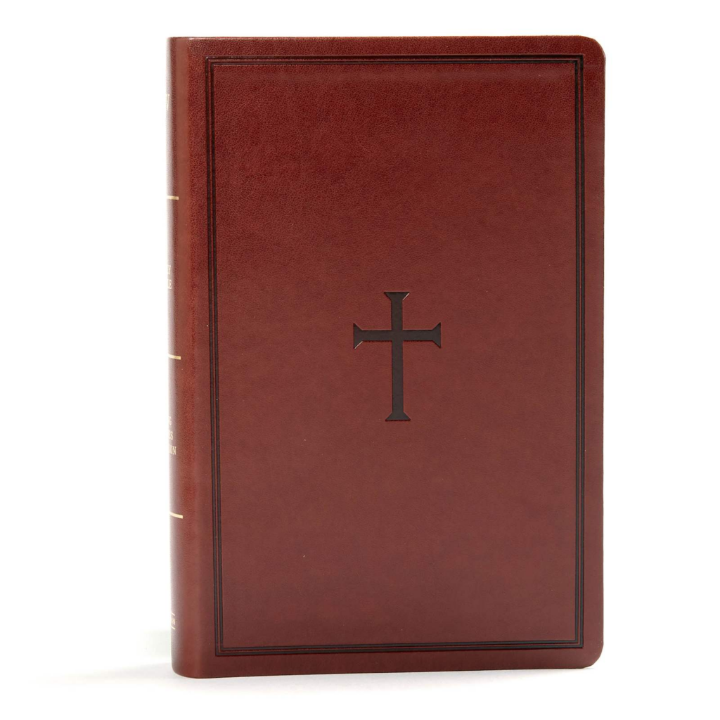Anglais, Bible, King James Version, gros caractères, similicuir, brune