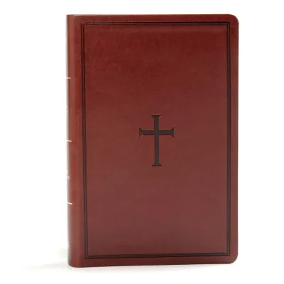 Anglais, Bible, King James Version, gros caractères, similicuir, brune