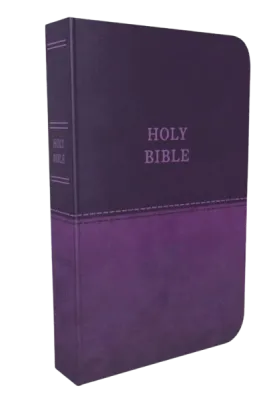 Anglais, Bible King James Version, gros caractères, similicuir, violette