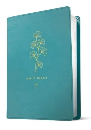 Anglais, Bible New Living Translation, souple, similicuir, turquoise