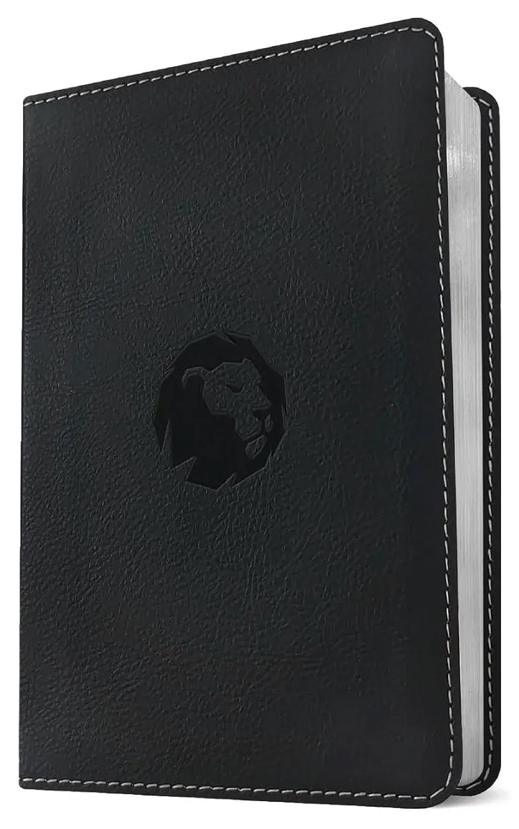 Anglais, Bible, New Living Translation, compacte, Filament Edition, similicuir noir, motif lion,...