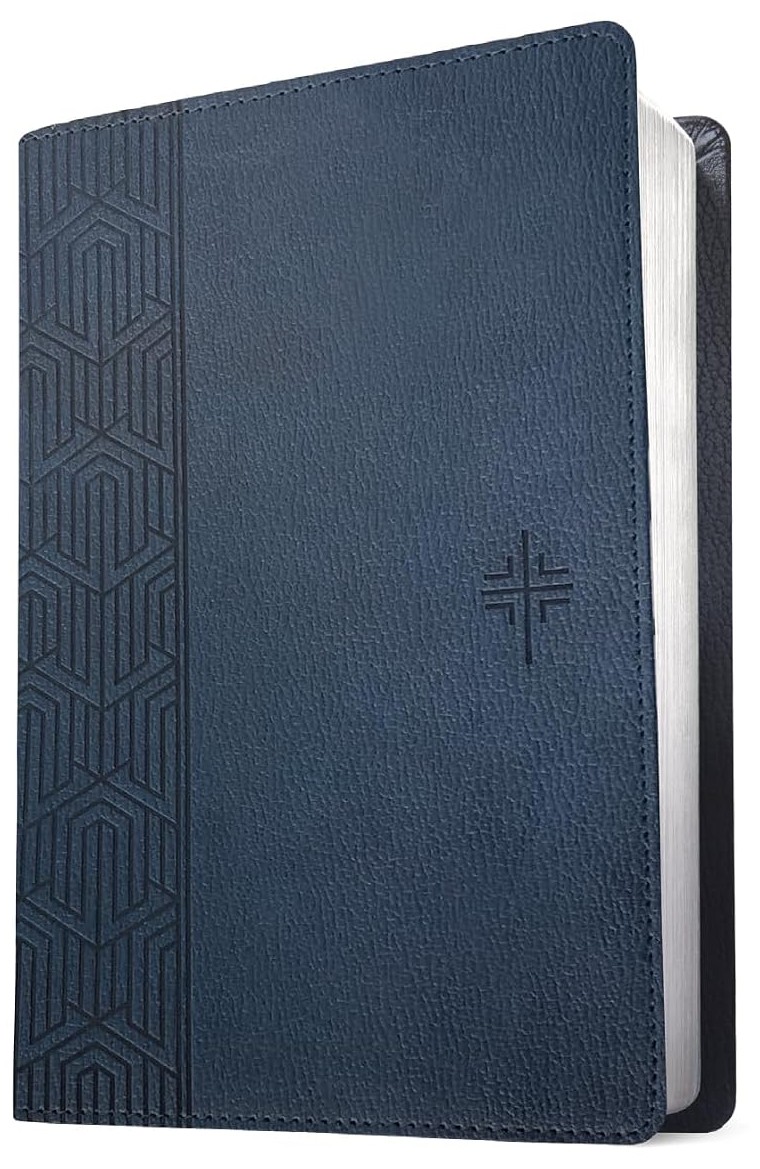 Anglais, New Living Translation, Filament Edition, similicuir bleue motif croix, paroles de Jésus...