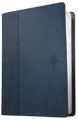 Anglais, New Living Translation, Filament Edition, similicuir bleue motif croix, paroles de Jésus...