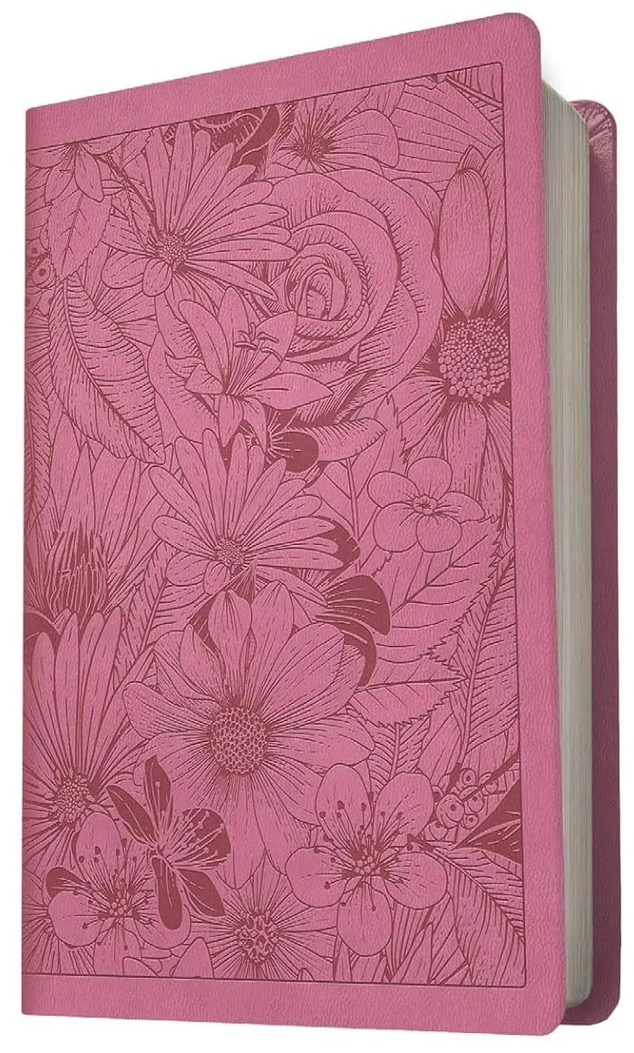 Anglais, Bible, New Living Translation, Filament Edition, similicuir rose, motif jardin - NLT...
