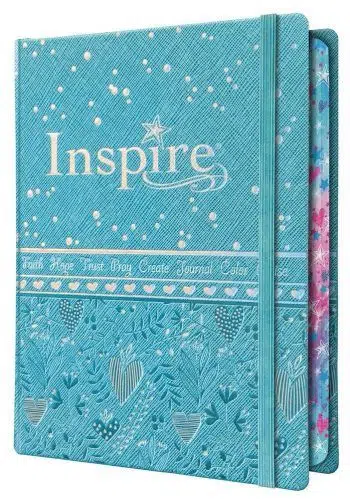 Anglais, Bible Journal de bord, Inspire for Girls New Living Translation, similicuir, couverture...