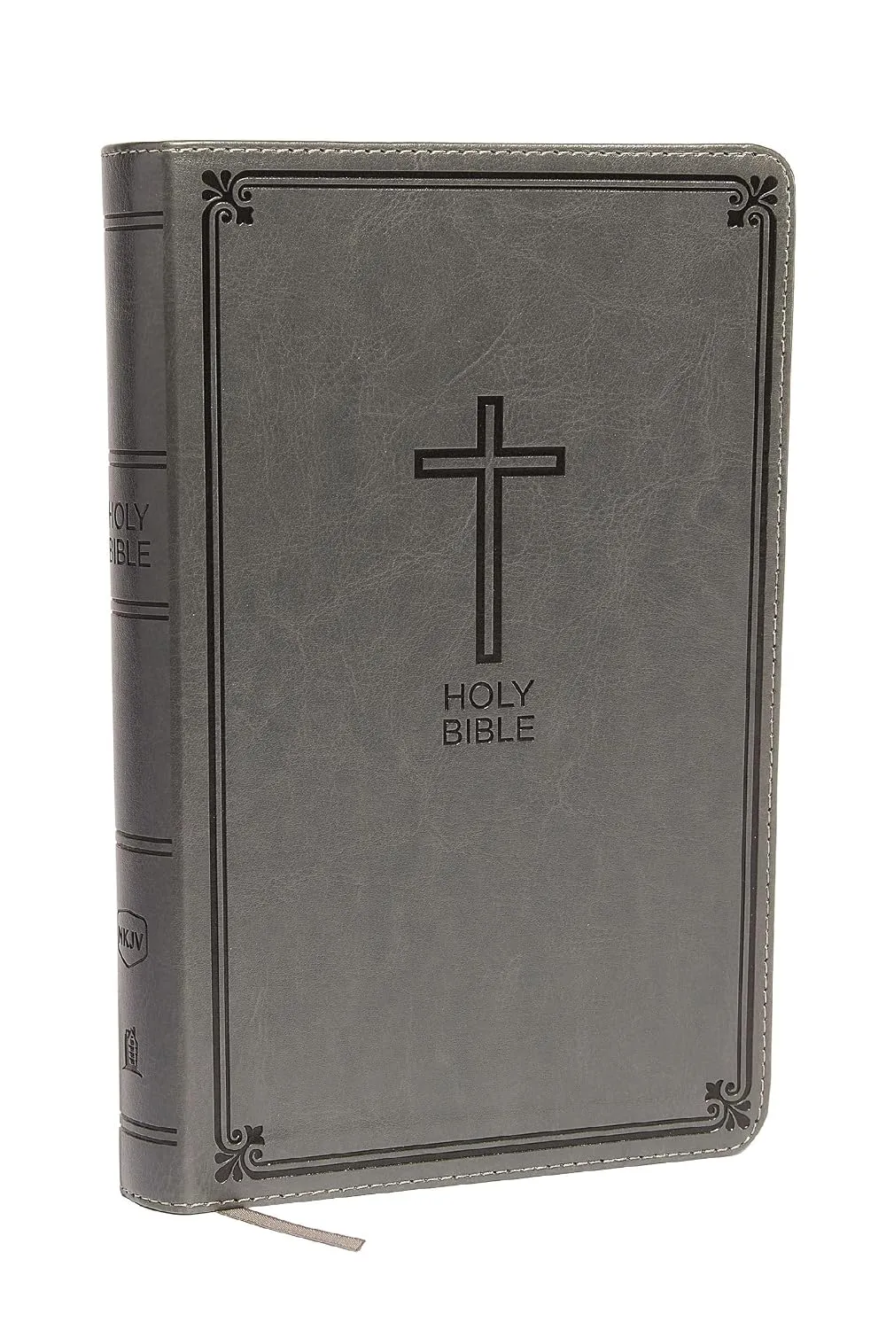 Anglais, Bible, New King James Version, deluxe Gift Bible - gros caractères, vivella, gris/taupe...