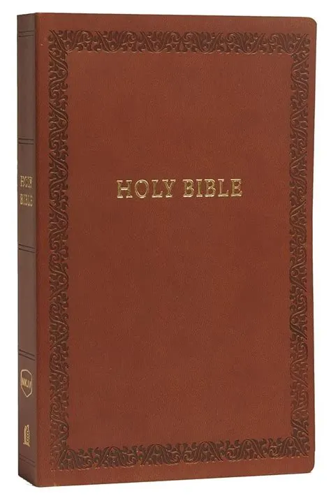 Anglais, Bible, NKJV, similicuir, brune