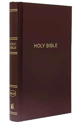 Anglais, Bible, NKJV, Pew Bible, cartonnée, bordeaux