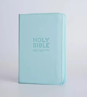 Anglais, Bible, New Internationall Version, Pocket, menthe, fermeture éclair