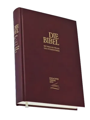 Allemand, Bible Schlachter 2000 d'étude - reliée, grenat