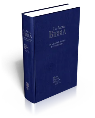 Italien, Bible Nuova Riveduta, Thompson, reliée, bleue