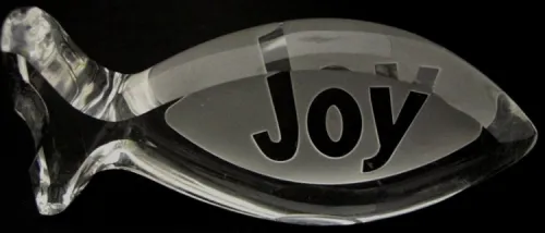 Poisson "Joy" en cristal - Fruit of the Spirit