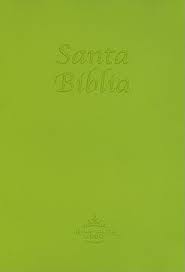 ESPAGNOL, BIBLE RVR 1960, PETIT FORMAT,CUIR VERT POMME AVEC F.E ET TR. ARGENT