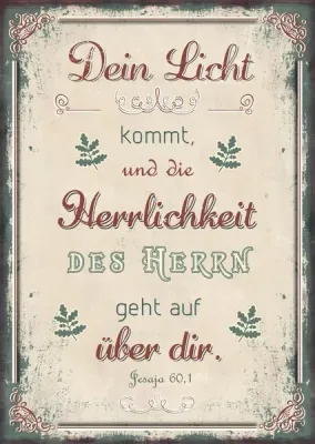 Pk Dein Licht kommt und die Herrlichkeit 12 Stück - Postkarte