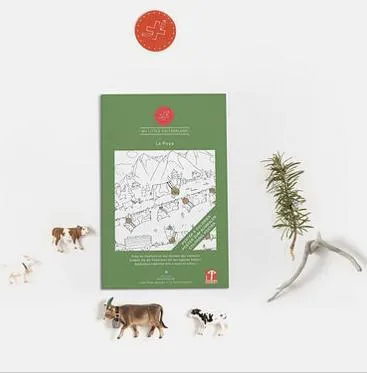 Poya (La) - CARTE A COLORIER FORMAT CARTE ROUTIERE COLLECTION MY LITTLE SWITZERLAND