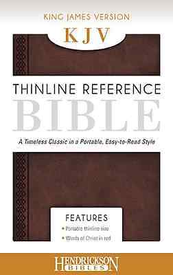 ANGLAIS, BIBLE, King James Version, THINLINE REFERENCE, MARRON SOUPLE TRANCHE OR