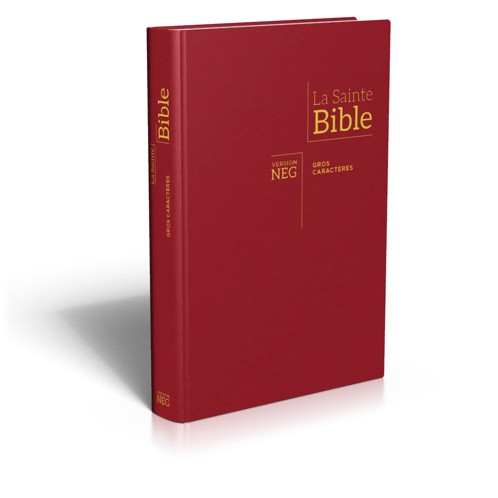 Bible Segond NEG, gros caractères, bordeaux - Couverture rigide, Skyvertex bordeaux