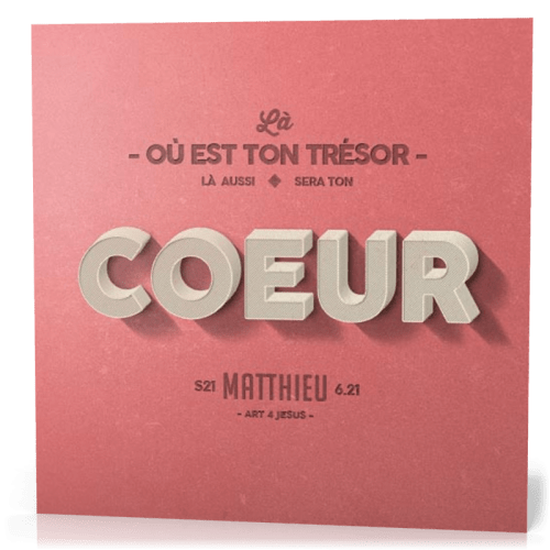 Tableau « Là où est ton trésor […] cœur.» - Matthieu 6.21