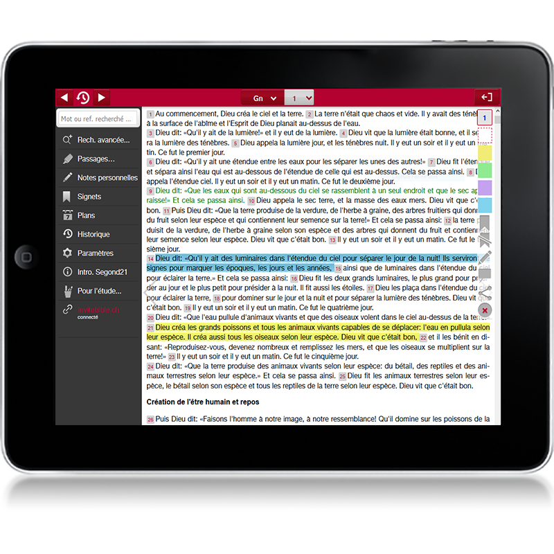 Application Bible d'étude Segond 21