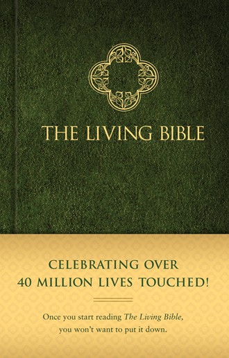 Anglais, Bible The Living Bible, cartonné, verte