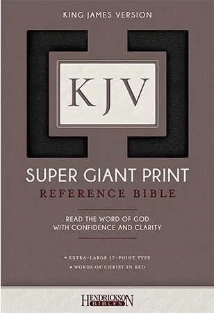 Anglais, Bible, KJV Super Giant Print Reference Bible, Imitation Leather - Black [King James...