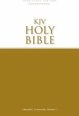 Anglais, Bible, KJV,  paperback, couverture bicolore blanc/jaune