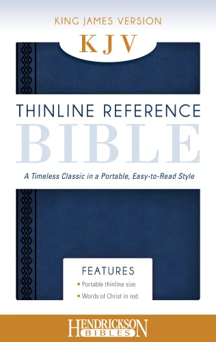 ANGLAIS, BIBLE, KJV, [King James Version], THINLINE REFERENCE, BLEU NUIT SOUPLE TR. ARGENT