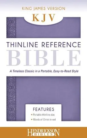 ANGLAIS, BIBLE, KJV, THINLINE REFERENCE,VIOLET SOUPLE TR ARGENT - [King James Version]
