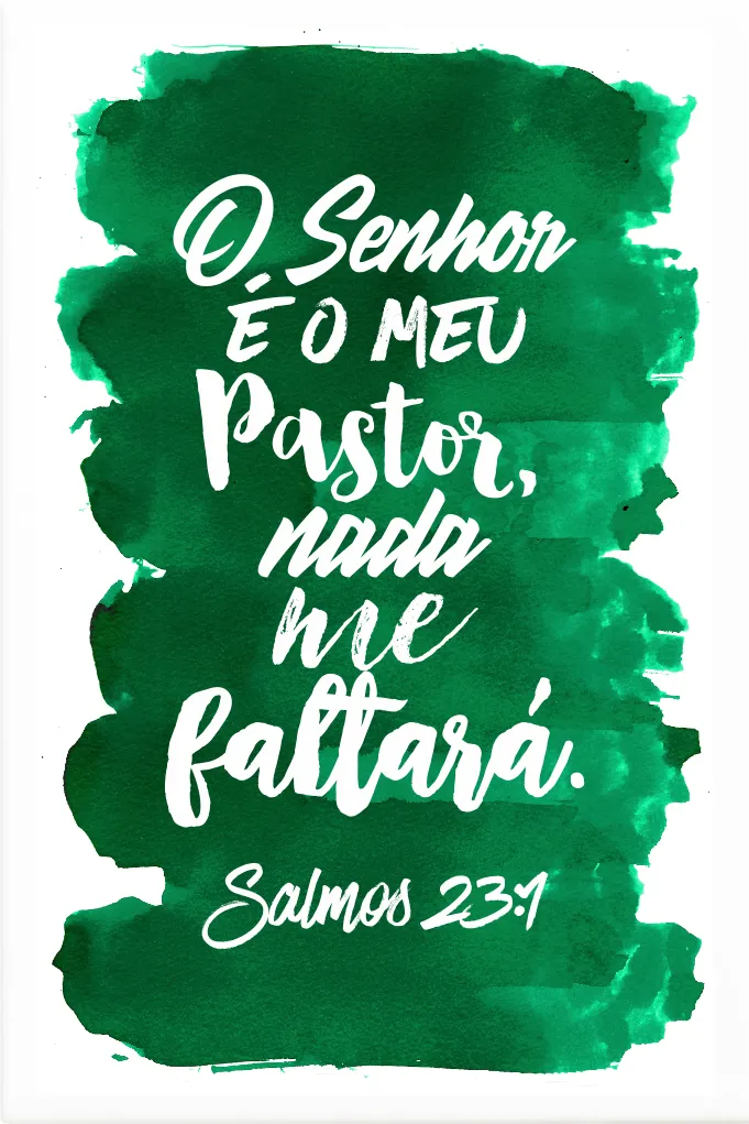 Espagnol, tableau aquarelle intense, 'L'Éternel est mon berger' Psaume 23.1 - 20 x 30 cm