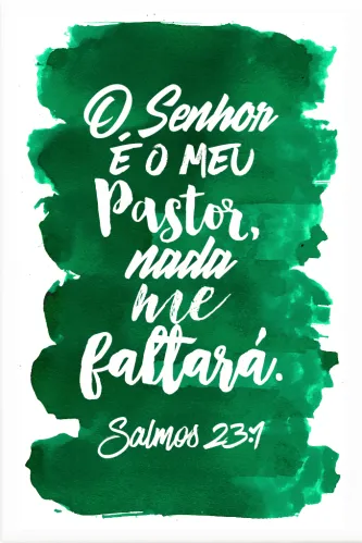 Espagnol, tableau aquarelle intense, 'L'Éternel est mon berger' Psaume 23.1 - 20 x 30 cm