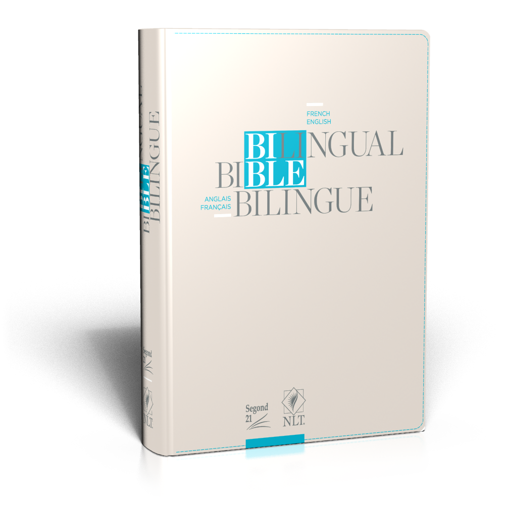 Bible Segond 21, bilingue français/anglais, blanche - couverture souple, vivella, avec zipper