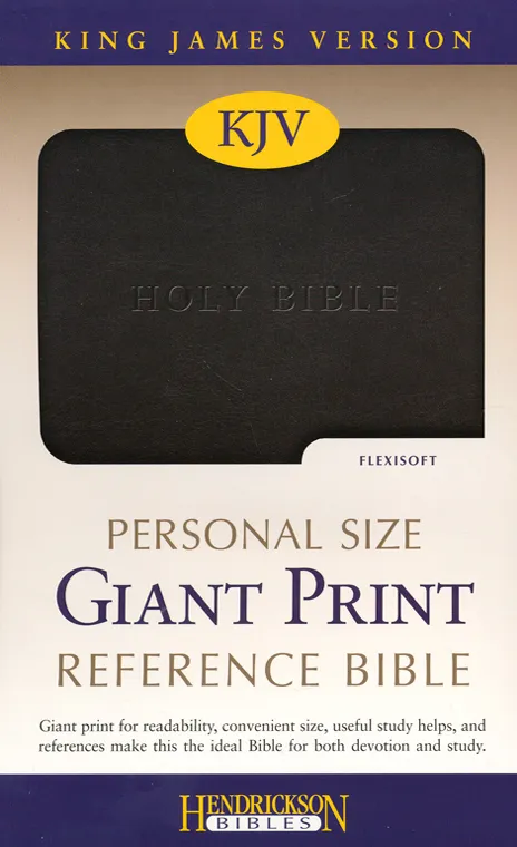 Anglais, Bible, KJV Personal Size Giant Print Reference Bible, imitation leather, black - [King...