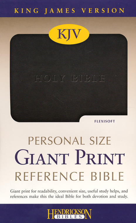 Anglais, Bible, KJV Personal Size Giant Print Reference Bible, imitation leather, black - [King...