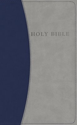Anglais, Bible, KJV Personal Size Giant Print Reference Bible, imitation leather, blue/gray - [King James Version]