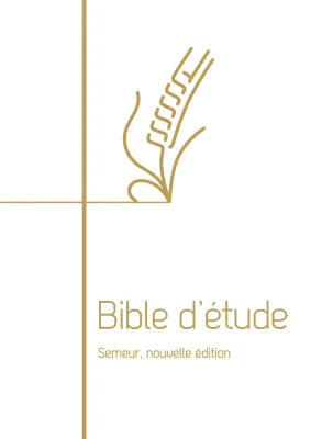Bible d'étude Semeur 2015, blanche - couverture rigide, tranche or