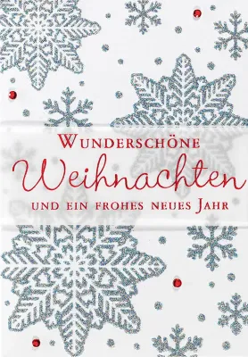 Doppelkarte Weihnachten Schneeflocken