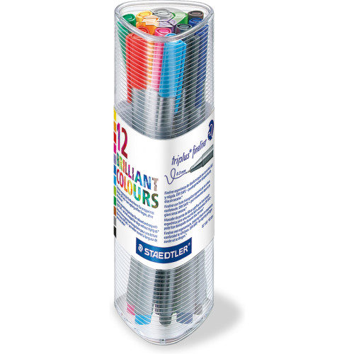 Stylos Staedtler Fineliner set 12 couleurs - pour Bible