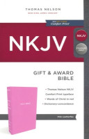 Anglais, Bible, NKJV, Gift & Award, similicuir, rose